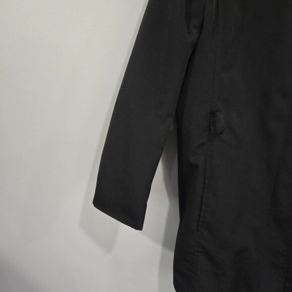 🐢 London Fog Ladies Raincoat. Black, zipper, Size S/P , INCLUDES BELT - Picture 12 of 16